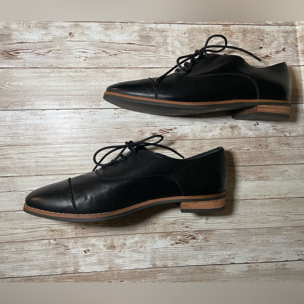 Kate Spade Saturday Black Leather Oxford Black 8 - Picture 3 of 11